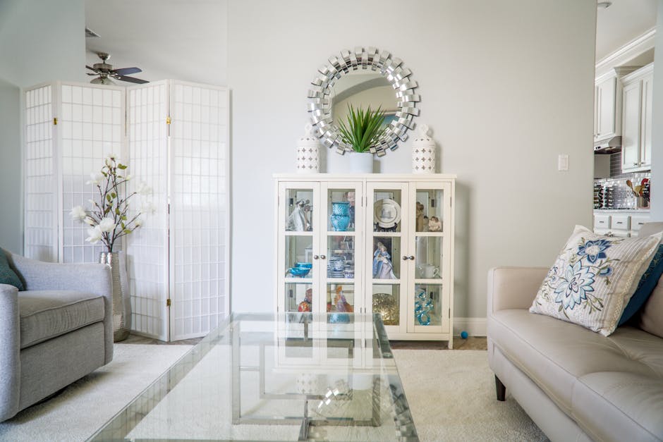 Sparkling clean living room after professional house cleaning